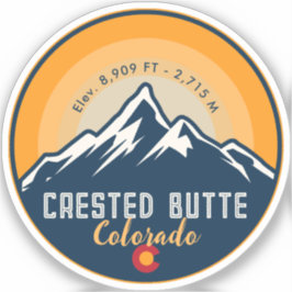Crested Butte Colorado Berge Wandern Aufkleber