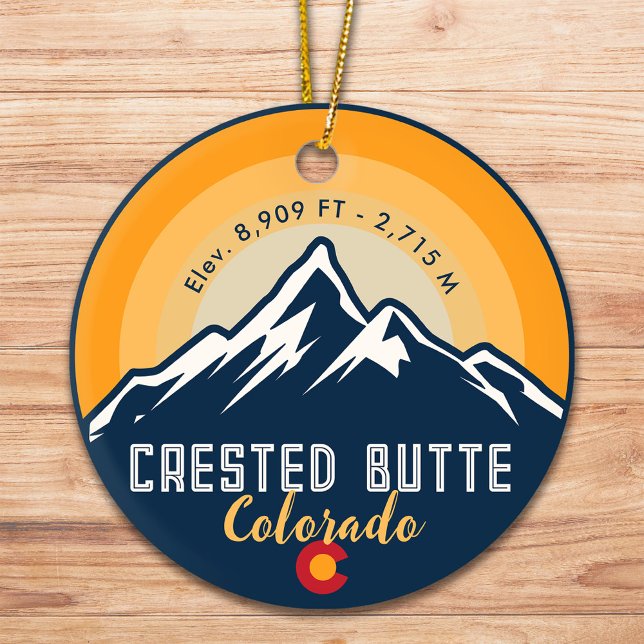 Crested Butte Colorado Berge Wandern Keramik Ornament (Von Creator hochgeladen)