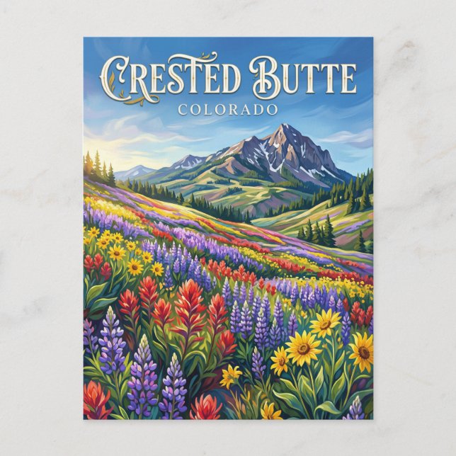 Crested Butte Colorado Postkarte (Vorderseite)