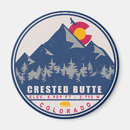 Crested Butte Colorado Retro Souvenirs Magnet