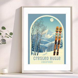 Crested Butte Colorado Skiferien Poster