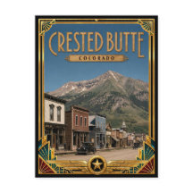 Crested Butte Colorado Vintage Art Deco Golden Age