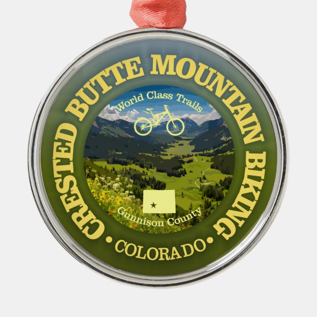 Crested Butte (MTB C) Ornament Aus Metall (Vorne)