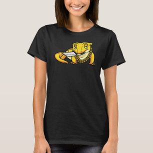 Crested Gecko Lizard Eyelash Gecko Reptile mit KN T-Shirt