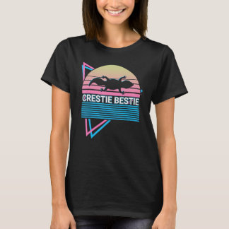 Crested Gecko Owner Retro Crestie Bestie T-Shirt
