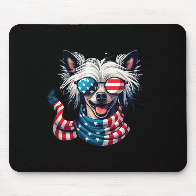 Crested Lover US Flag 4. Juli Patriotic Mousepad (Vorne)