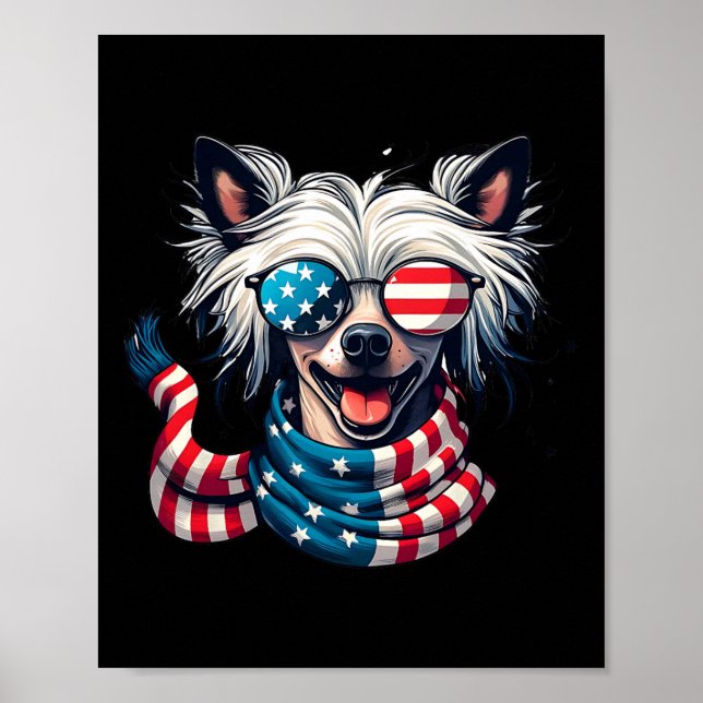 Crested Lover US Flag 4. Juli Patriotic Poster (Vorne)
