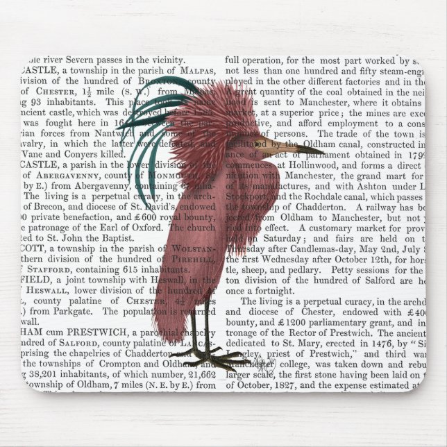 Crested Marsala Bird Mousepad (Vorne)