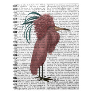Crested Marsala Bird Notizblock