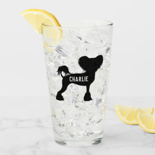 Crestie Dog Custom Chinesisch Created Silhouette Glas