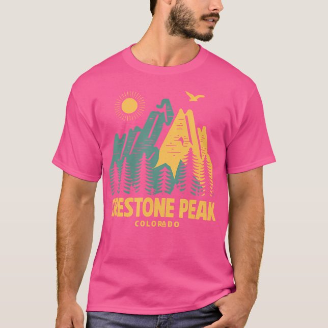 Crestone Berggipfel Colorado Wandern im Freien V T-Shirt (Vorderseite)