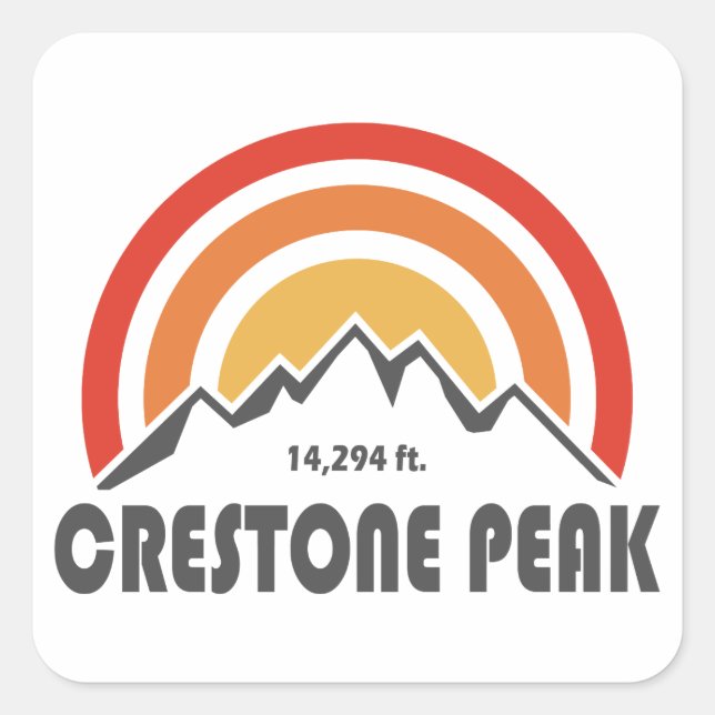 Crestone Peak Quadratischer Aufkleber (Vorderseite)
