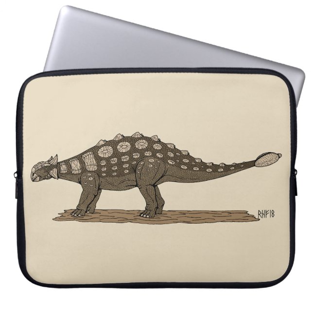 Cretaceus Dinosaurier Ankylosaurus Laptopschutzhülle (Vorderseite)