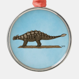 Cretaceus Dinosaurier Ankylosaurus Ornament Aus Metall