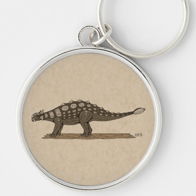 Cretaceus Dinosaurier Ankylosaurus Schlüsselanhänger (Vorne)