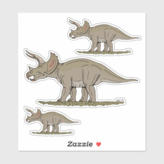 Cretaceus Dinosaurier Triceratops Aufkleber