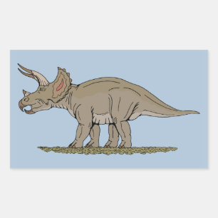 Cretaceus Dinosaurier Triceratops Rechteckiger Aufkleber