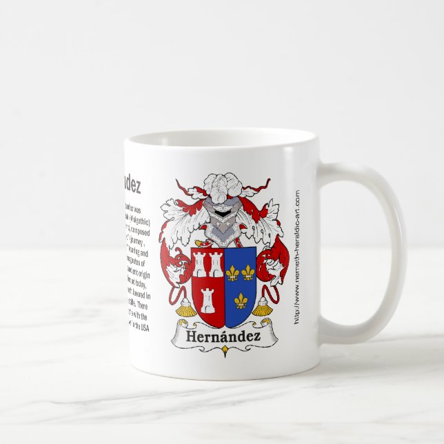Crête de famille de Hernandez sur une tasse (Droite)