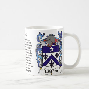 Crête de famille de Hughes sur une tasse