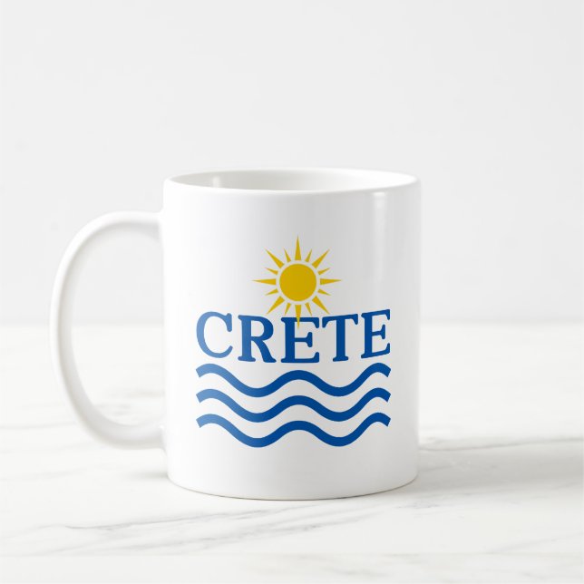 CRETE Greece, Sun Waves Kaffeetasse (Links)