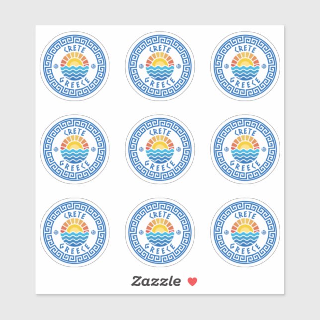 Crète Island, Grèce Sticker à pack multiple (Feuille)