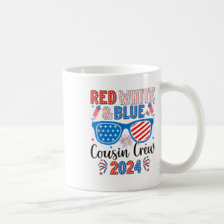Crew 2024 4. Juli 2009 Rot-Weiß und Blau-Cousin Kaffeetasse