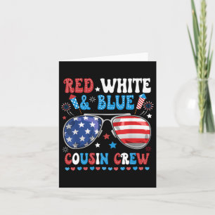Crew 4. Juli in Rot-Weiß und Blau-Cousin Karte