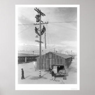 Crew am Arbeitsplatz in Manzanar 1943 Poster