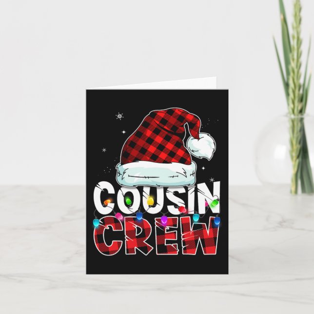 Crew Buffalo Red Kariert Pajamas Fa Karte (Vorderseite)