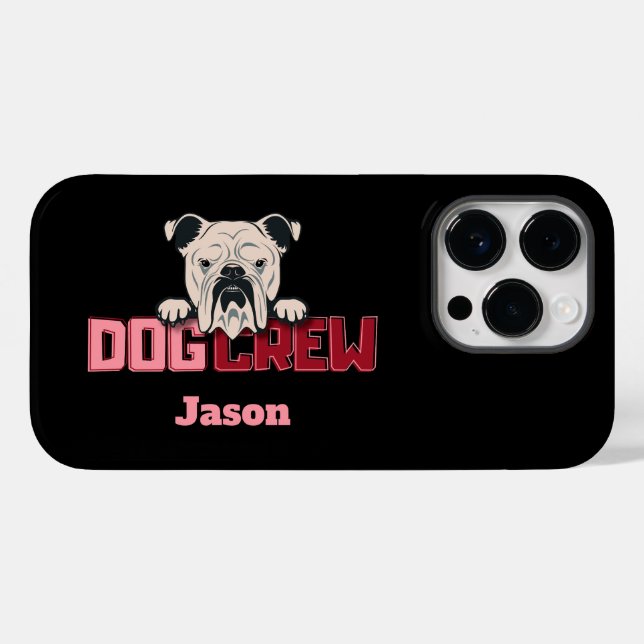 Crew Bulldog Custom Case-Mate iPhone 14 Pro Hülle (Rückseite (Horizontal))