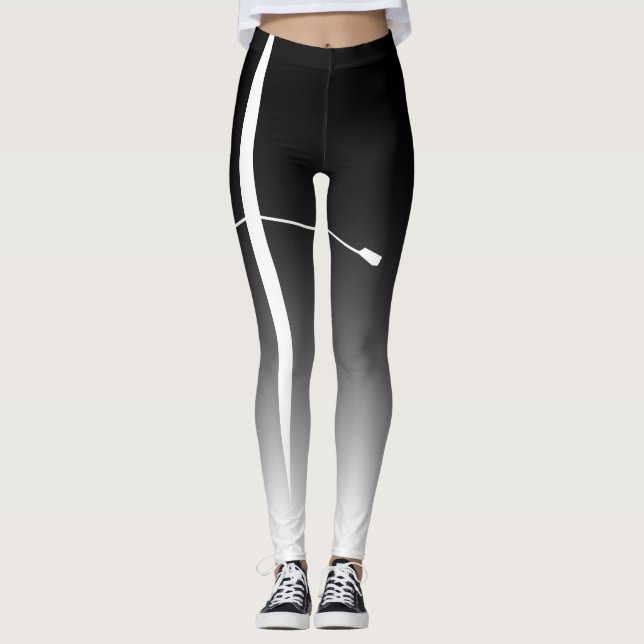 Crew Classic Black White Ombre Leggings (Devant)