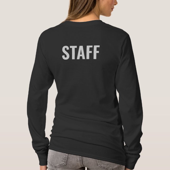 Crew der Personalvertretung Weibchen für Langschlä T-Shirt (Rückseite)