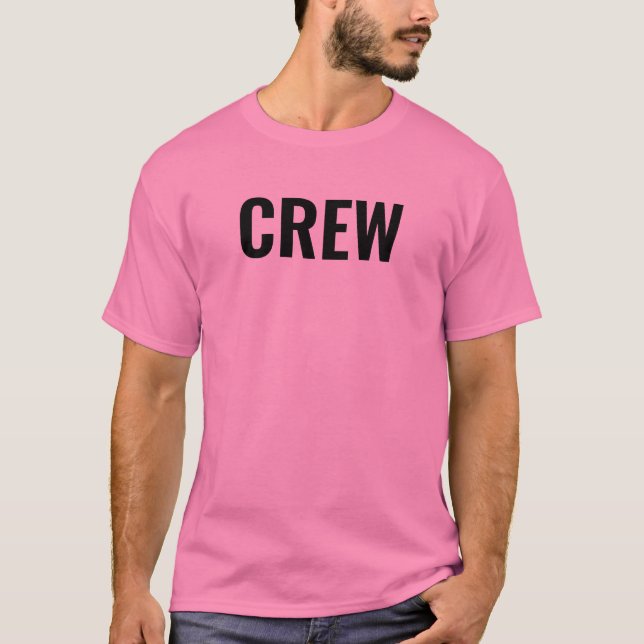Crew der Vorlage an der Vorderseite und an der Rüc T-Shirt (Vorderseite)