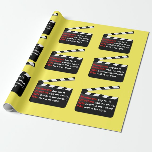 Crew des Films ist ein Wrap über neue Filmideen Geschenkpapier (Ungerollt)