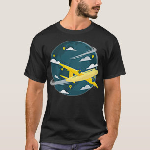 Crew des Flugzeugführers im Flug T-Shirt