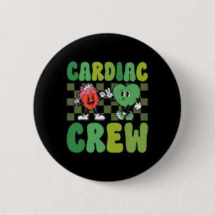Crew des Herzens - Kardiologie Herzkrankheit Krank Button