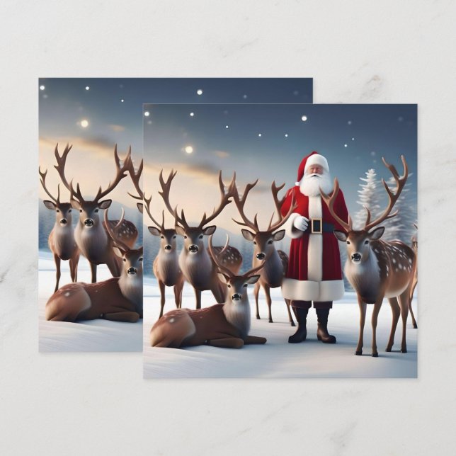Crew des Weihnachtsmannes: Weihnachtsfeiertage mit Einladung (Vorne/Hinten)