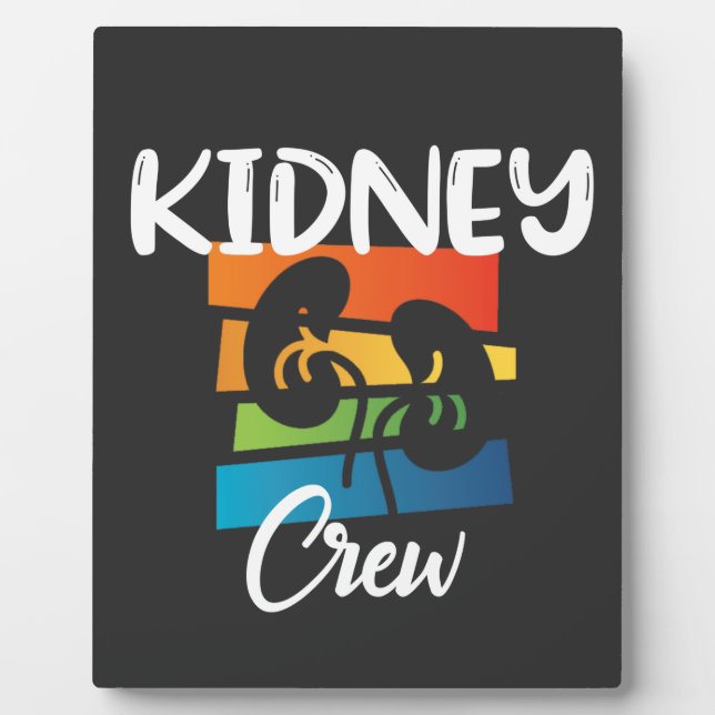 Crew Dialysis Nurse Nephrologie Niere Nierenkolade Fotoplatte (Vorderseite)