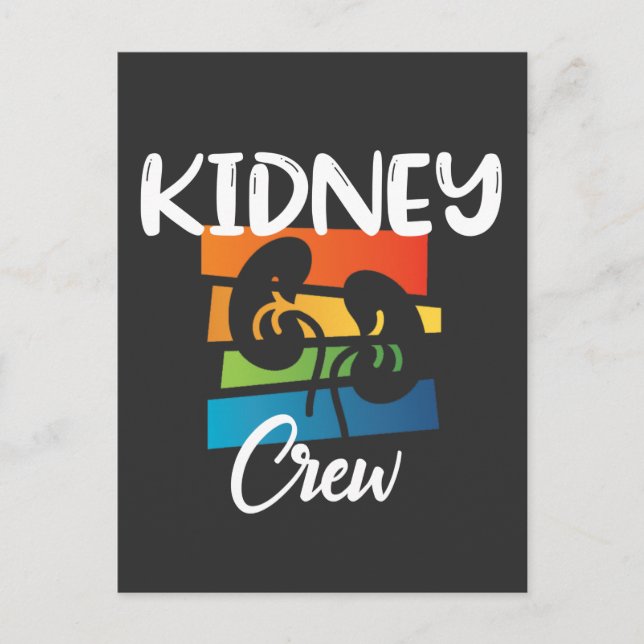 Crew Dialysis Nurse Nephrologie Niere Nierenkolade Postkarte (Vorderseite)