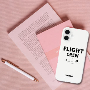 Crew-Flugflugzeug mit modernem Flug iPhone 16 Plus Hülle
