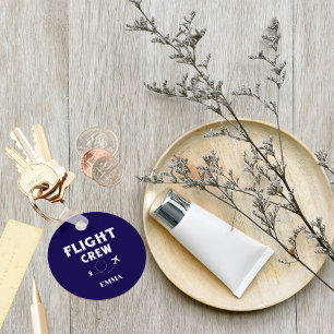 Crew-Flugflugzeug mit modernem Flug Schlüsselanhänger