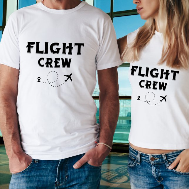Crew-Flugflugzeug mit modernem Flug T-Shirt (Von Creator hochgeladen)