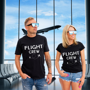 Crew-Flugflugzeug mit modernem Flug T-Shirt