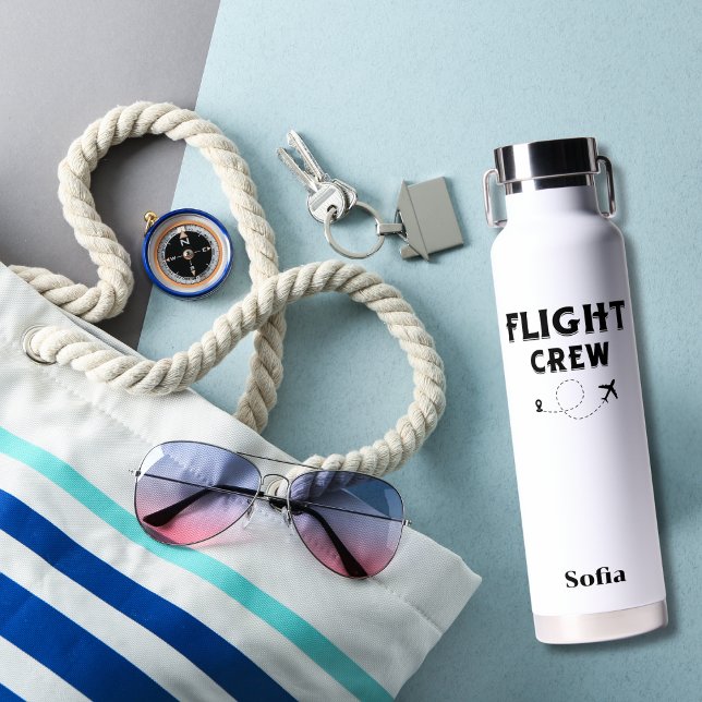 Crew-Flugflugzeug mit modernem Flug Trinkflasche (Von Creator hochgeladen)