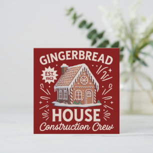 Crew Gingerbrot House Construction Funny Xmas Feiertagskarte