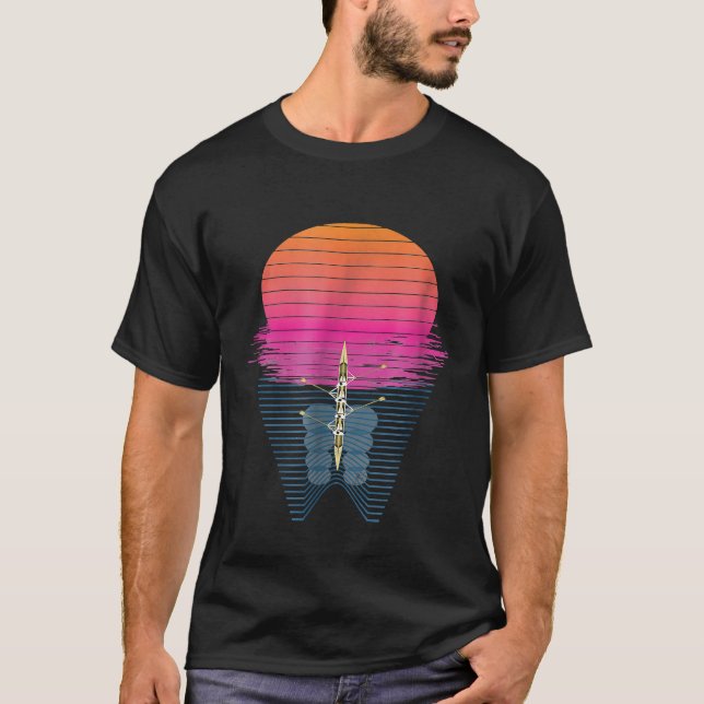 Crew Graphic Sunset Design T-Shirt (Vorderseite)