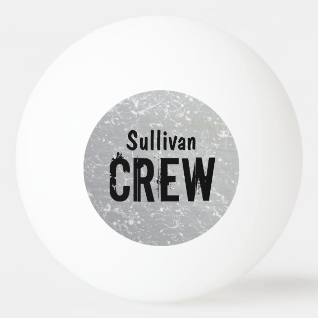 CREW | Gruppen-oder des Familienname-| Tischtennisball (Vorderseite)