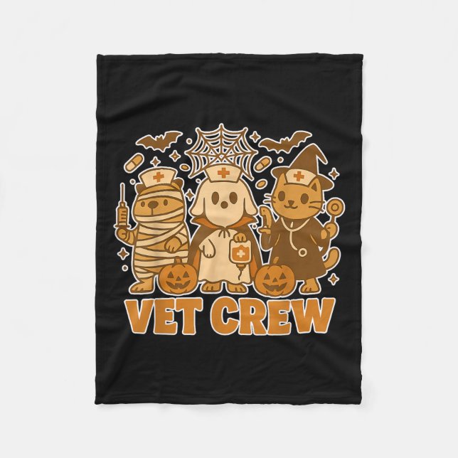 Crew Halloween Kostüm Hund Katze Capybara Haustier Fleecedecke (Vorderseite)