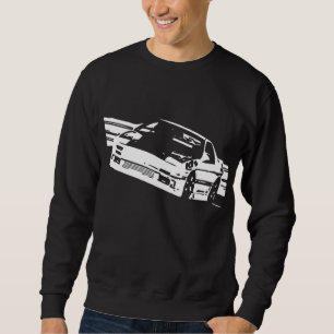 Crew-Hals-Strickjacke Mazdas RX-7 FC3S seitlich Sweatshirt