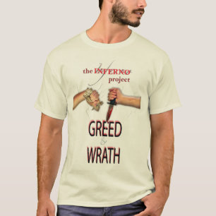 Crew-Halst-shirt der Männer mit Habsucht- u. T-Shirt